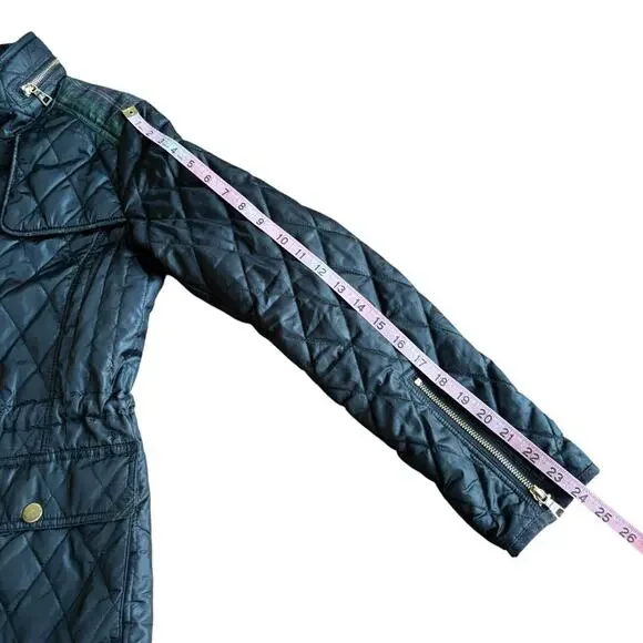 Sam Edelman Women's Lexi Quilted Jacket with Plaid Trim- Size Small - Picture 15 of 16